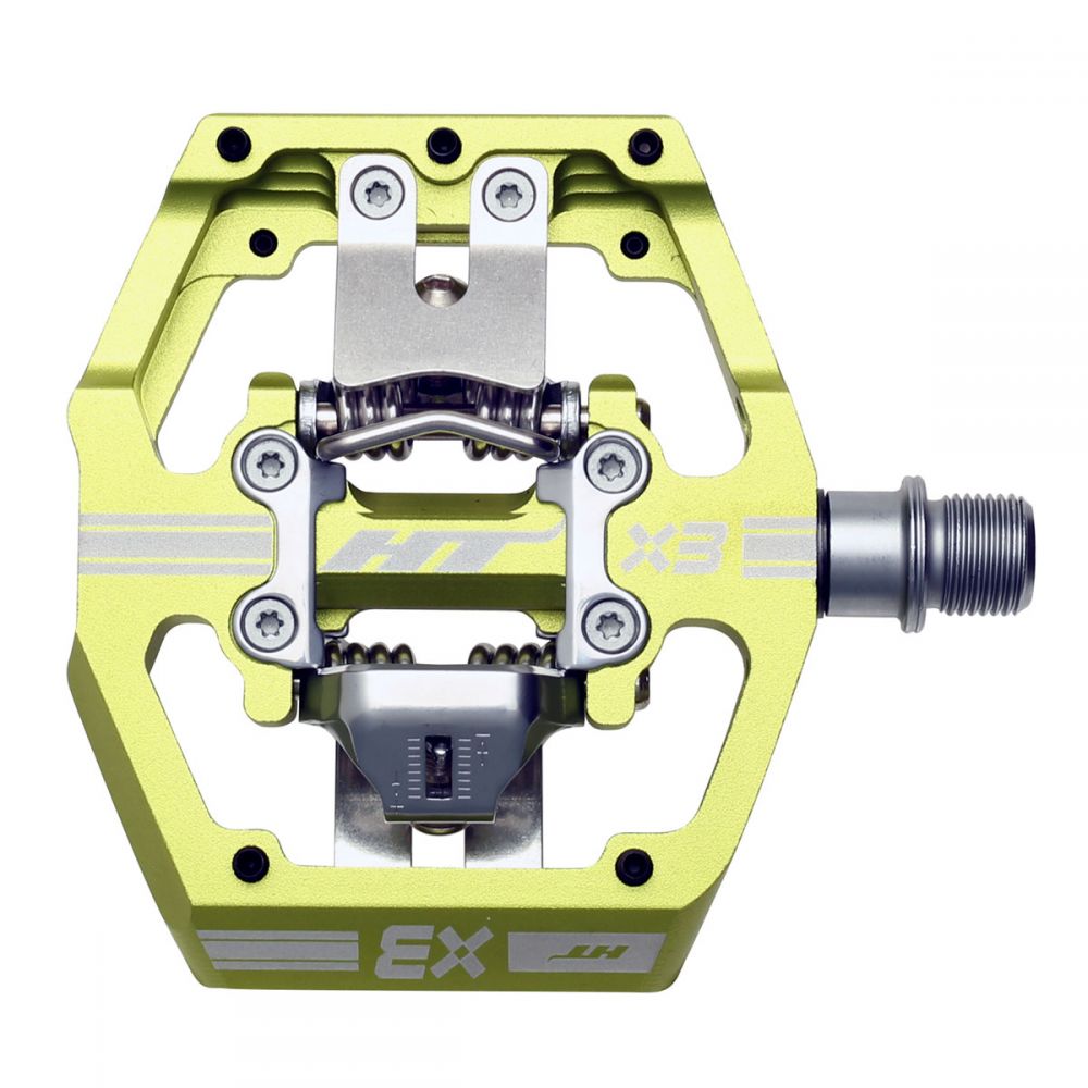 HT X3 Clipless BMX Race Pedals - Apple Green