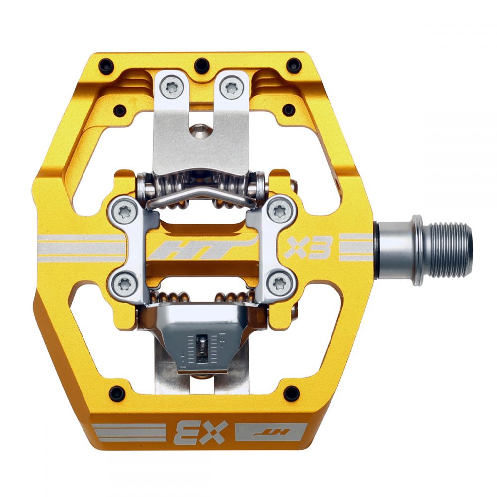 HT X3 Clipless BMX Race Pedals - Gold
