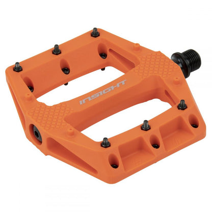 Insight DU Thermoplastic Platform BMX Pedals - Orange