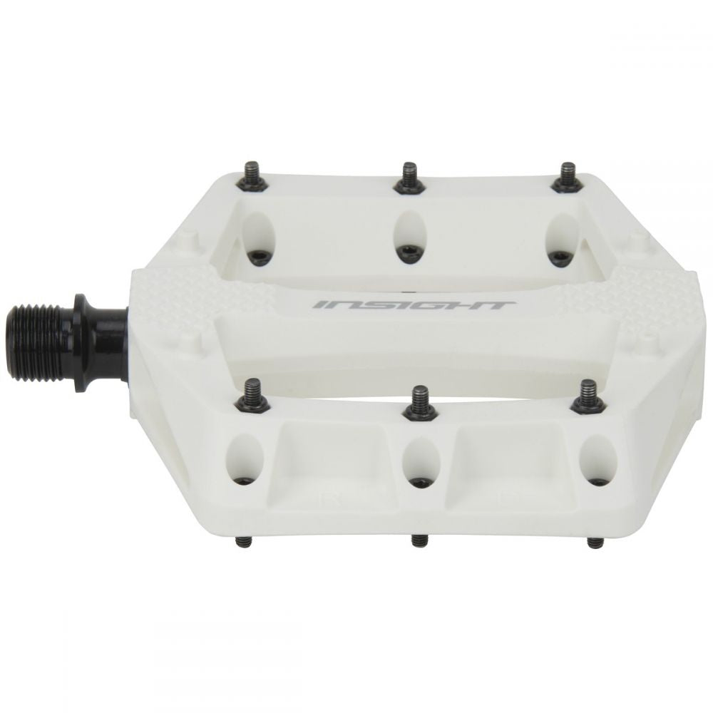 Insight DU Thermoplastic Platform BMX Pedals - White detail