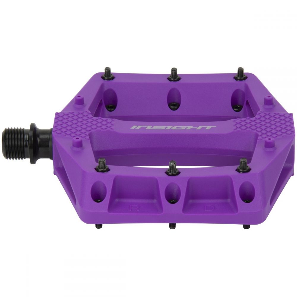 Insight DU Thermoplastic Platform BMX Pedals - Purple detail