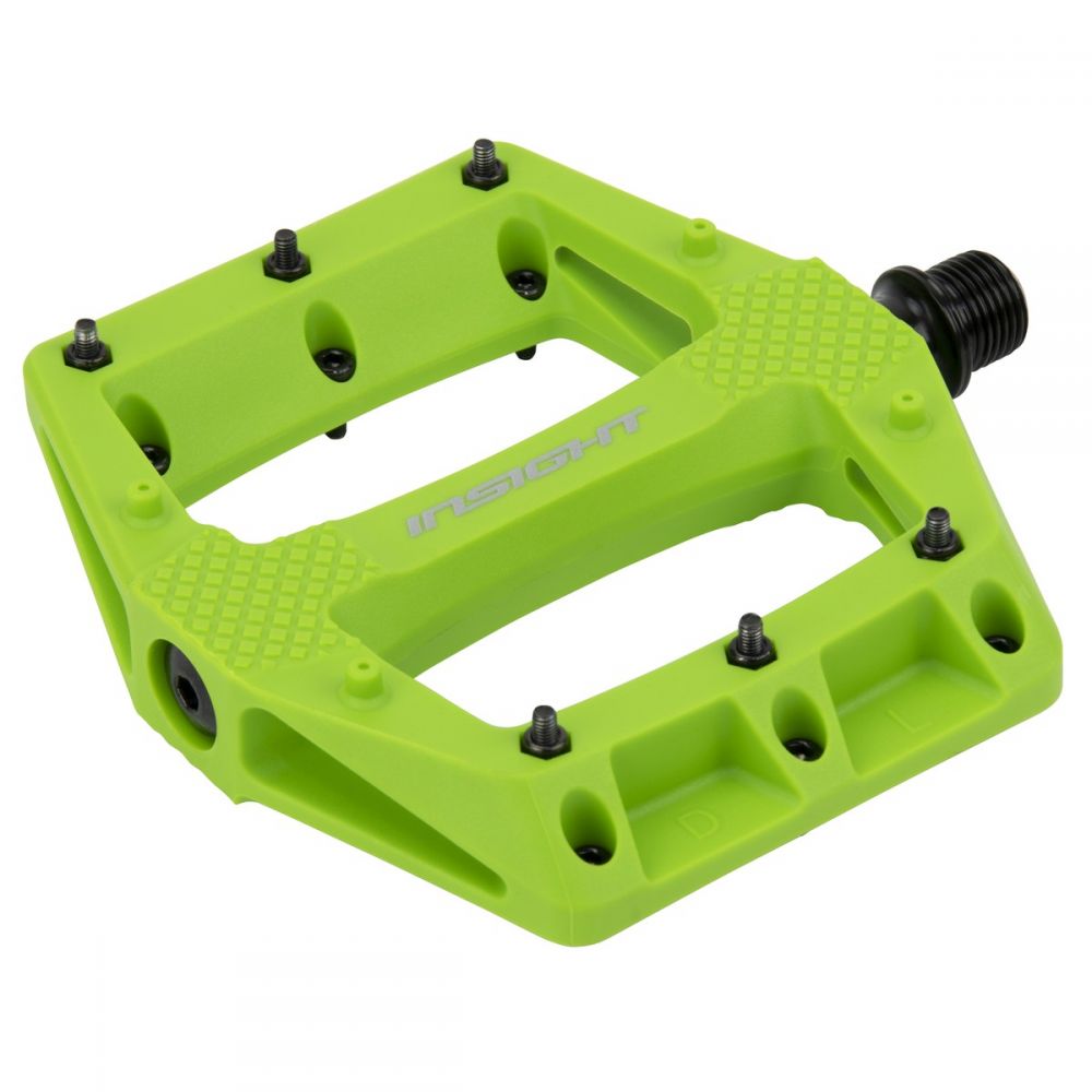 Insight DU Thermoplastic Platform BMX Pedals - Green
