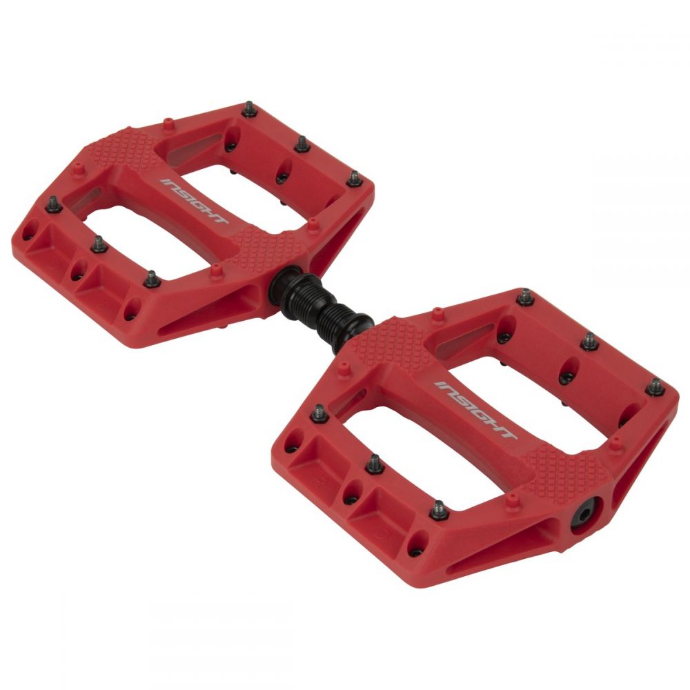 Insight DU Thermoplastic Platform BMX Pedals - Red detail