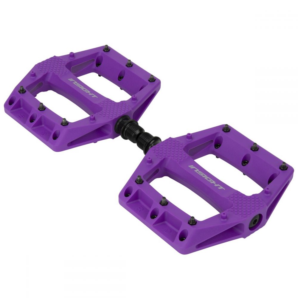 Insight DU Thermoplastic Platform BMX Pedals - Purple detail