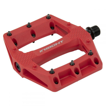 Insight DU Thermoplastic Platform BMX Pedals - Red