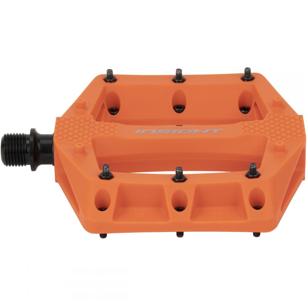 Insight DU Thermoplastic Platform BMX Pedals - Orange detail