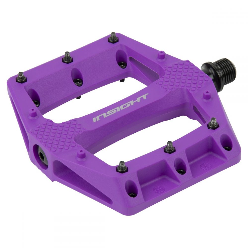 Insight DU Thermoplastic Platform BMX Pedals - Purple