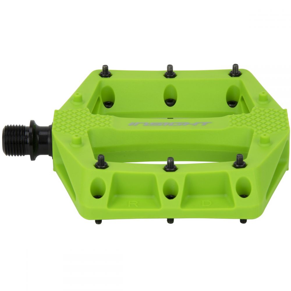 Insight DU Thermoplastic Platform BMX Pedals - Green detail