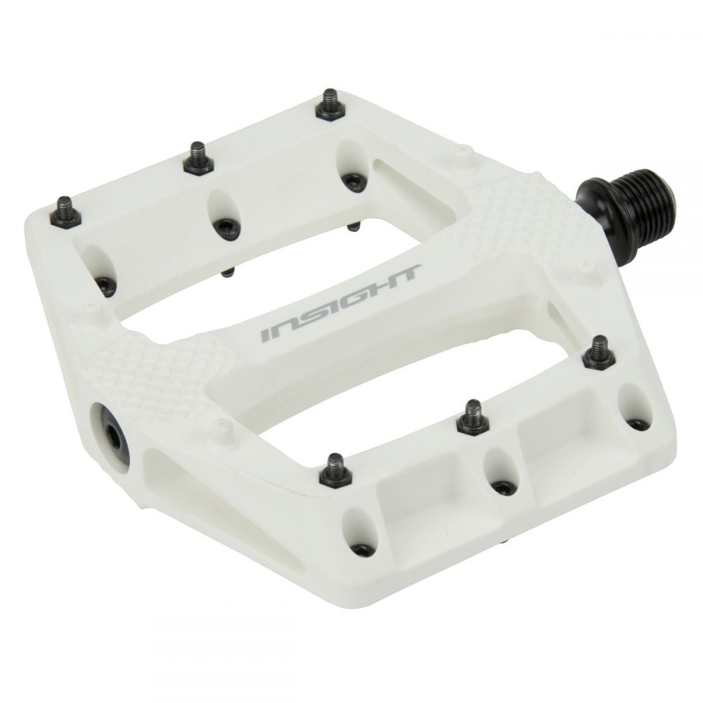 Insight DU Thermoplastic Platform BMX Pedals - White