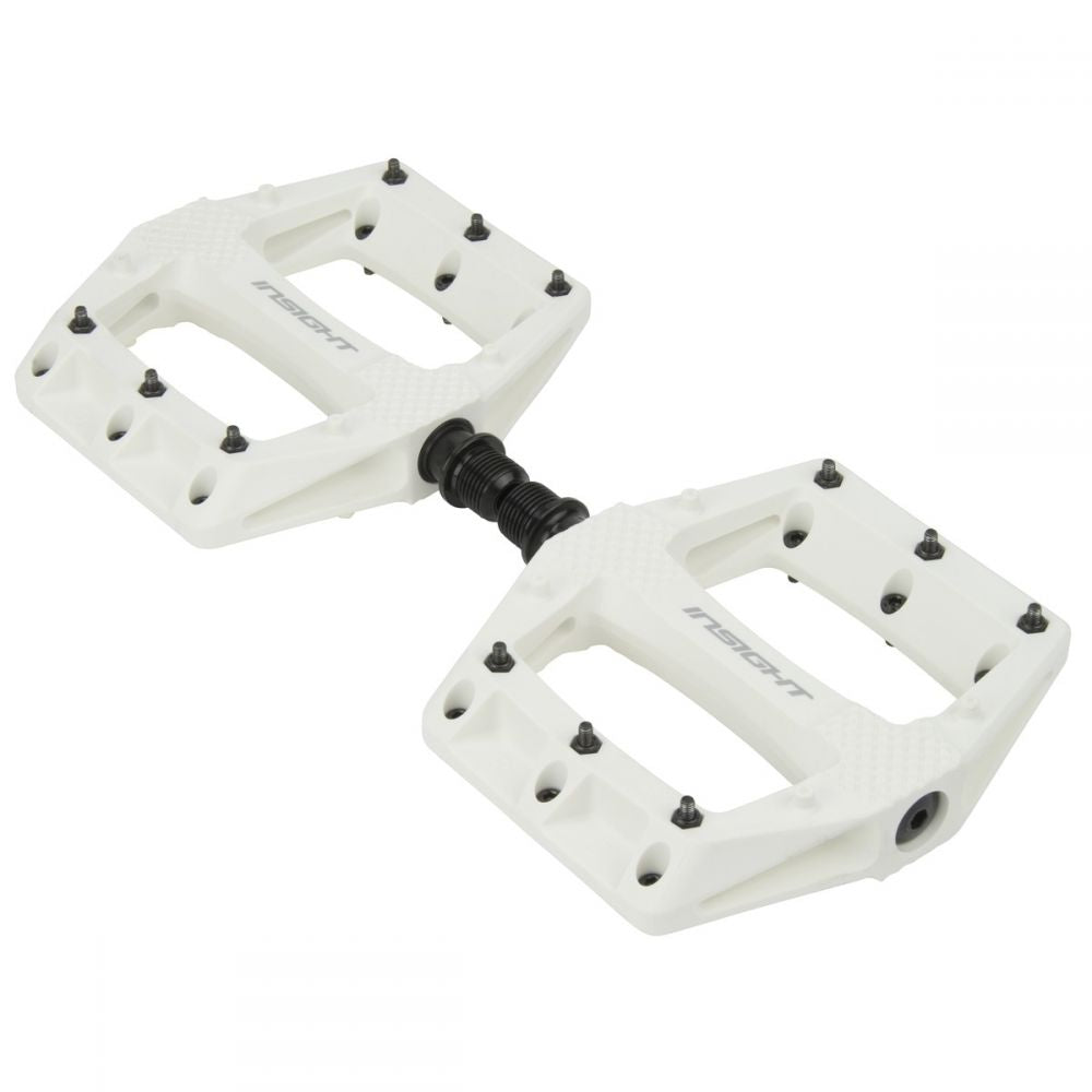 Insight DU Thermoplastic Platform BMX Pedals - White detail