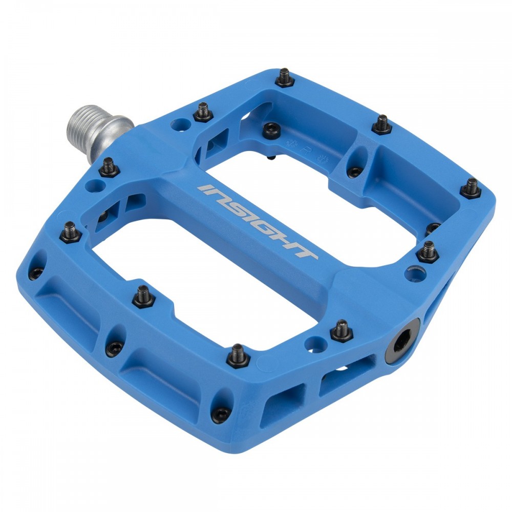 Insight Thermoplastic Pro Platform BMX Pedals - Blue detail