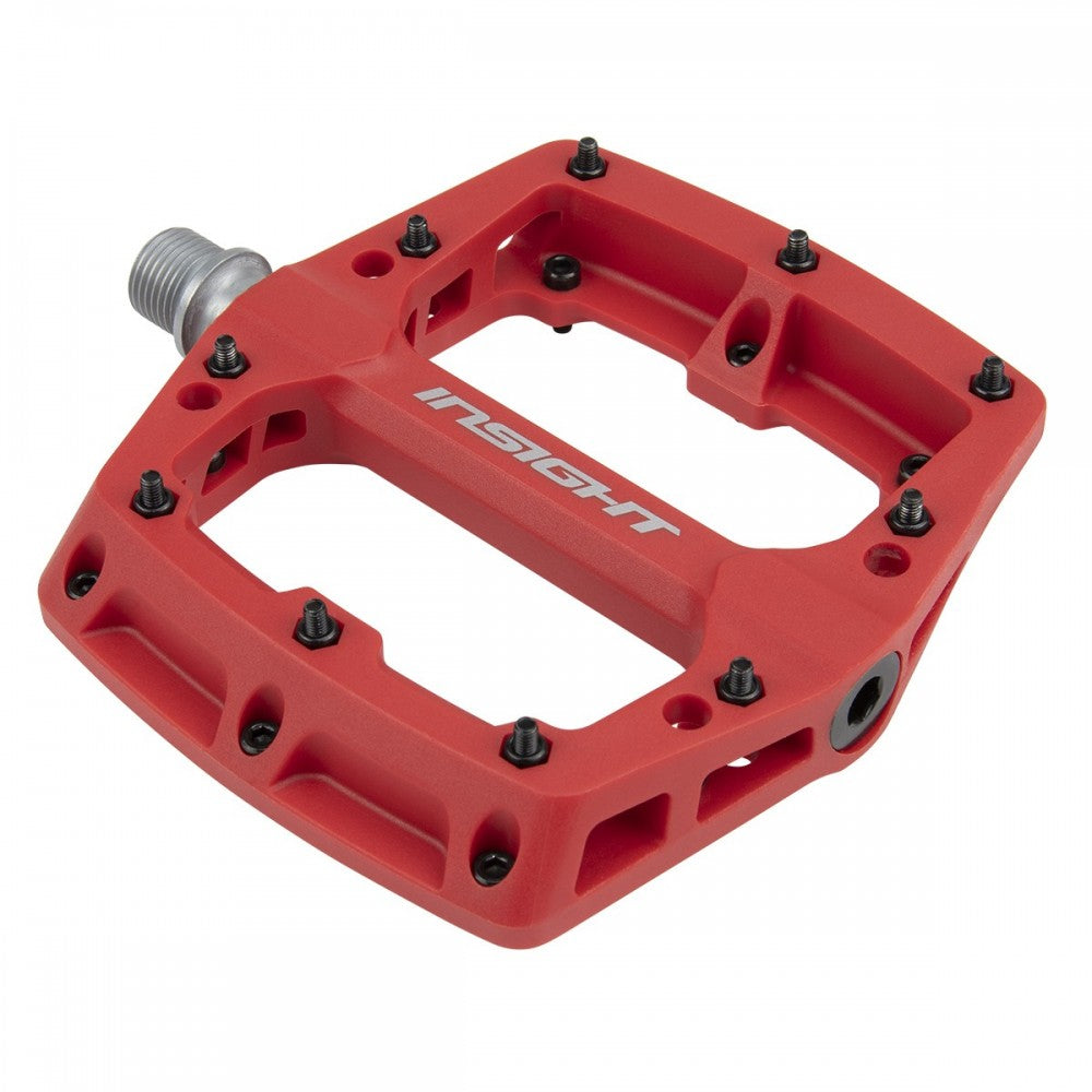 Insight Thermoplastic Pro Platform BMX Pedals - Red detail
