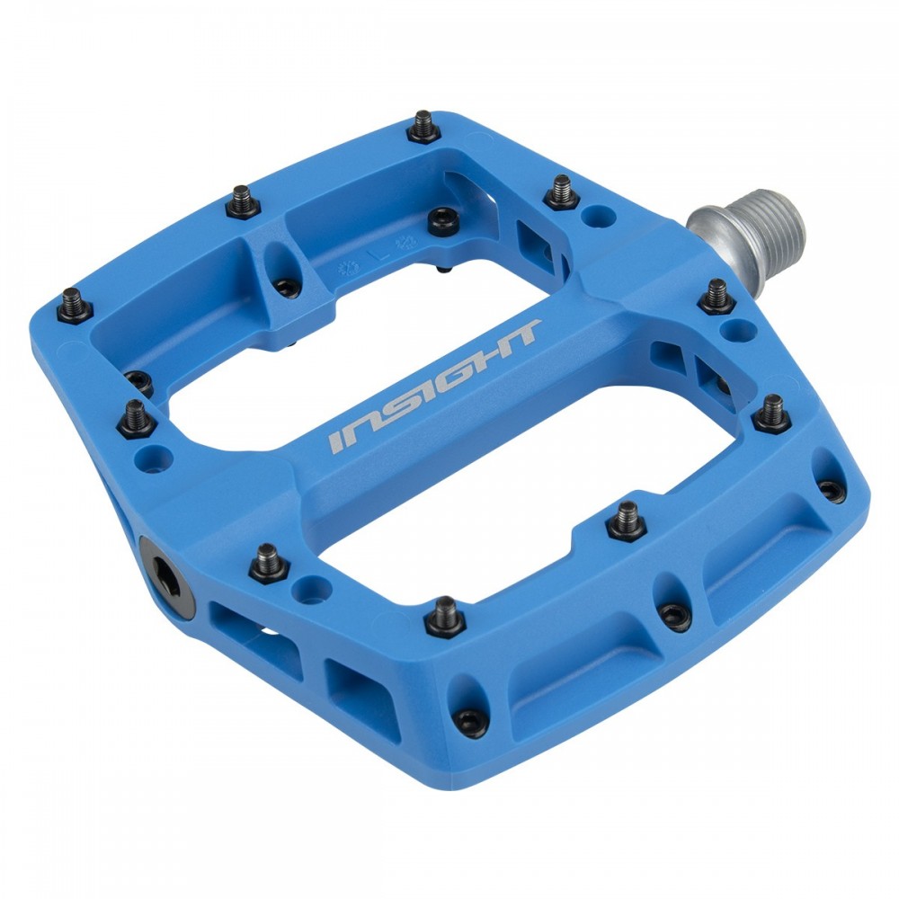 Insight Thermoplastic Pro Platform BMX Pedals - Blue
