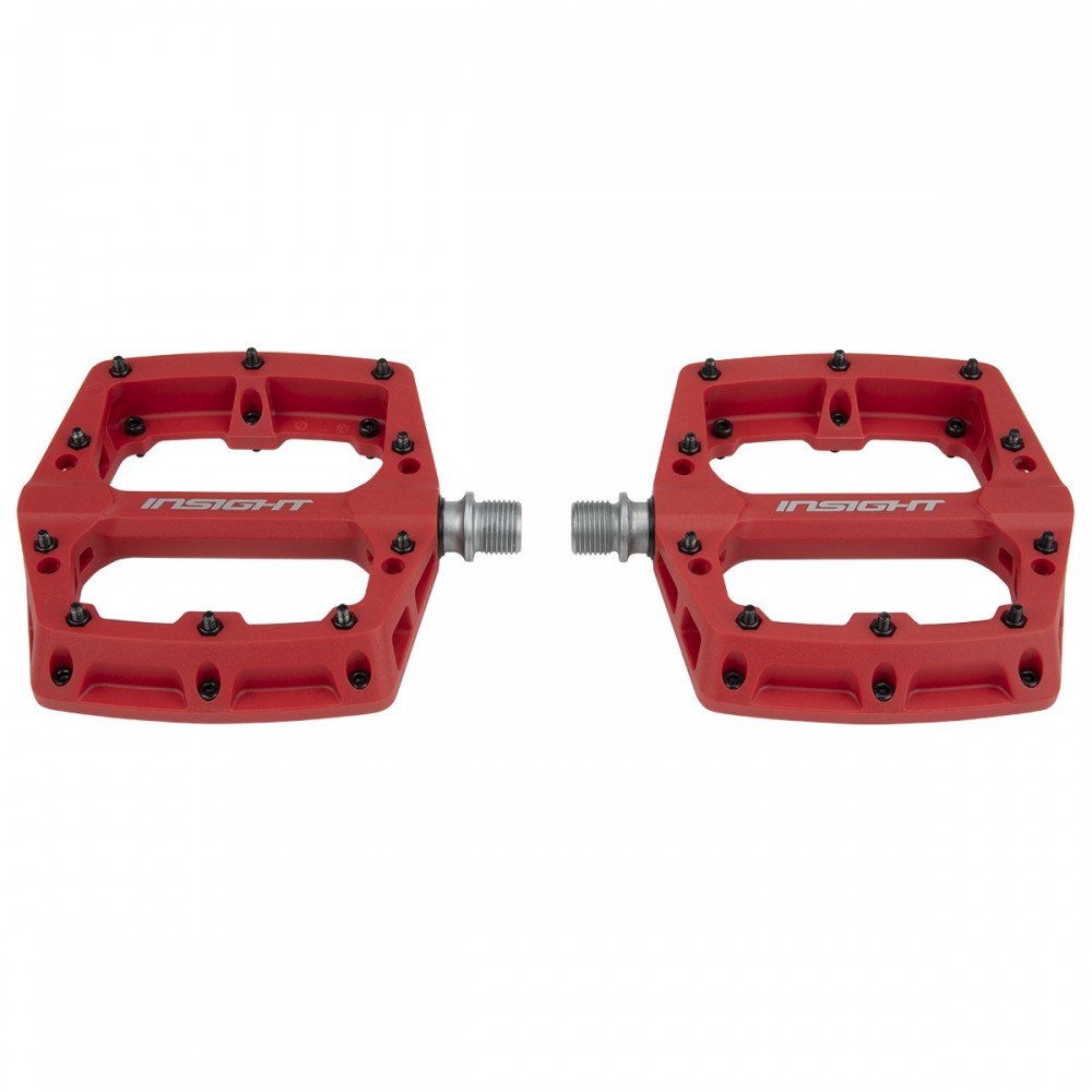 Insight Thermoplastic Pro Platform BMX Pedals - Red detail