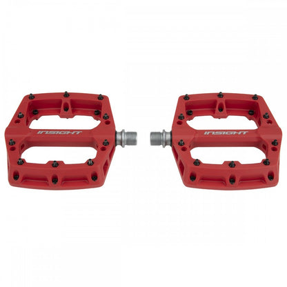 Insight Thermoplastic Pro Platform BMX Pedals - Red detail