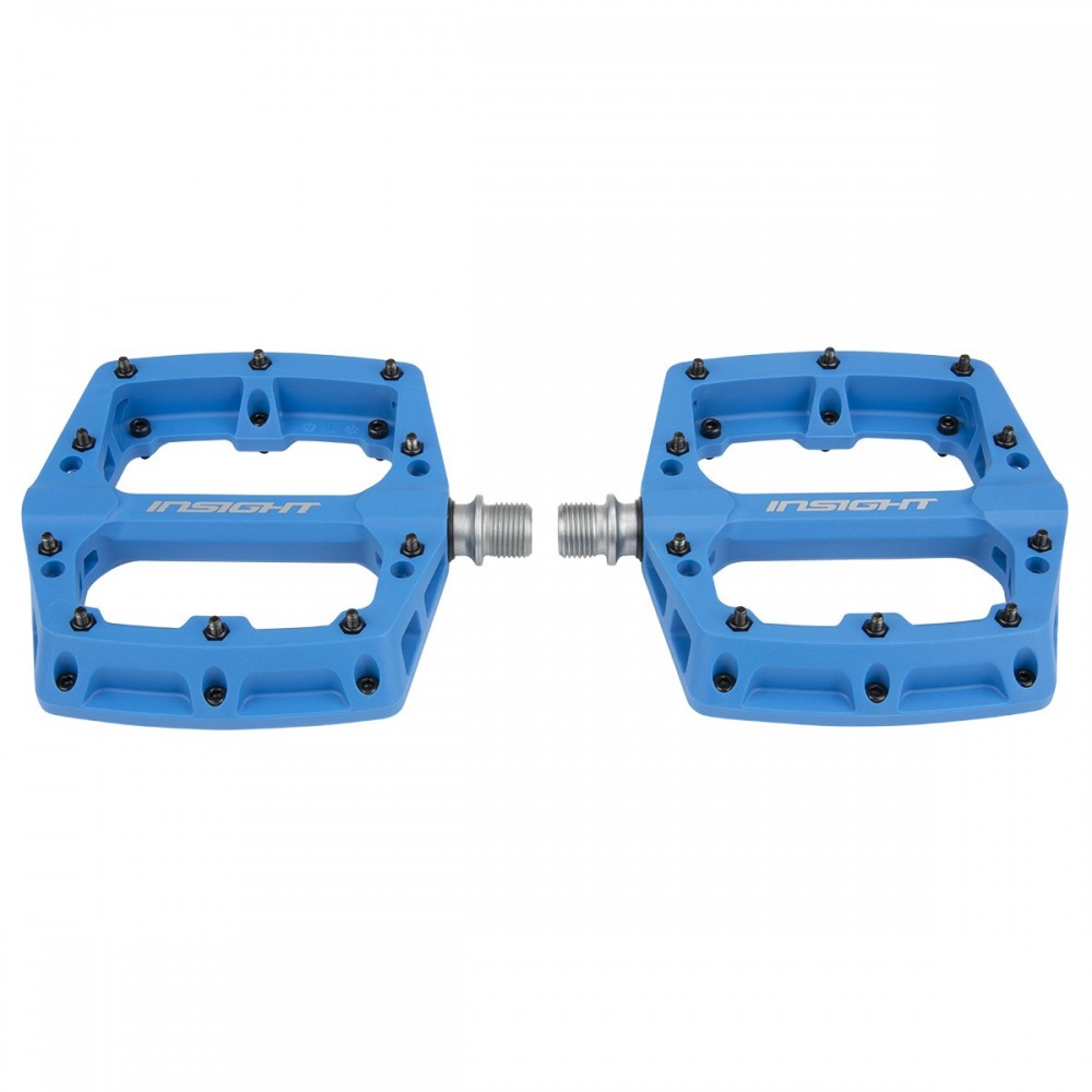 Insight Thermoplastic Pro Platform BMX Pedals - Blue detail