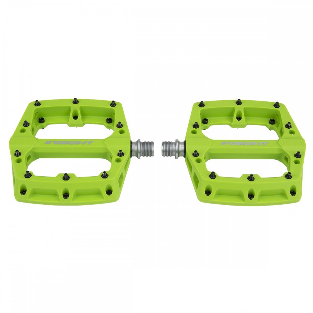 Insight Thermoplastic Pro Platform BMX Pedals - Green detail