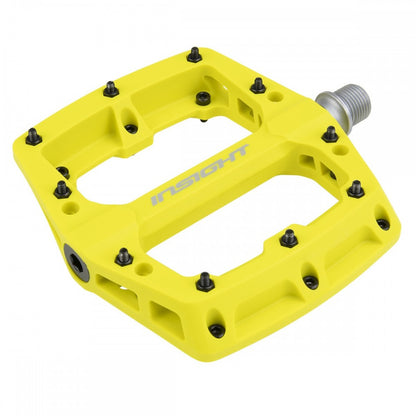 Insight Thermoplastic Pro Platform BMX Pedals - Lime Yellow