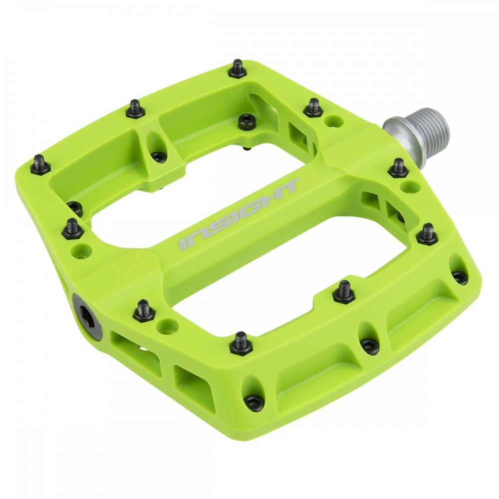 Insight Thermoplastic Pro Platform BMX Pedals - Green