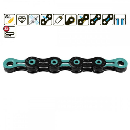 KMC DLC11 Chain Black Teal