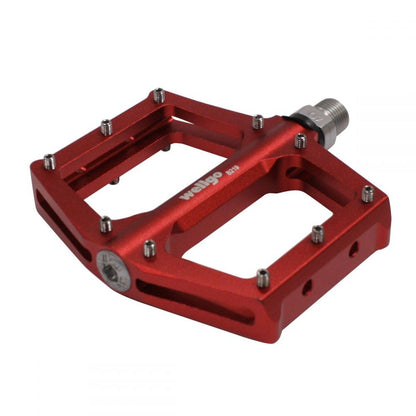 Wellgo B219 Alloy Platform Pedals - Red