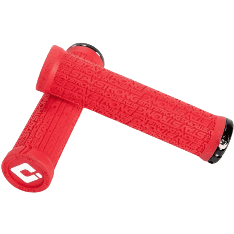 Stay Strong ODI Reactiv Flangeless Lock-On Grips - Red