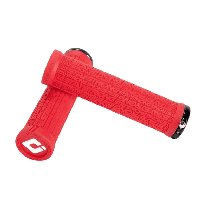 Stay Strong ODI Reactiv Flangeless Lock-On Grips - Red