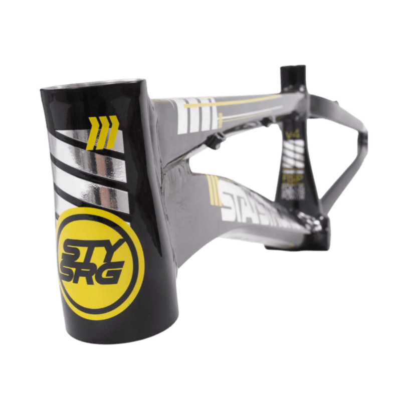 Stay Strong For Life V4 V-Brake Alloy BMX Race Frame-Black/Silver