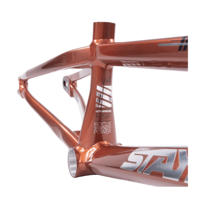 Stay Strong For Life V4 V-Brake Alloy BMX Race Frame-Copper