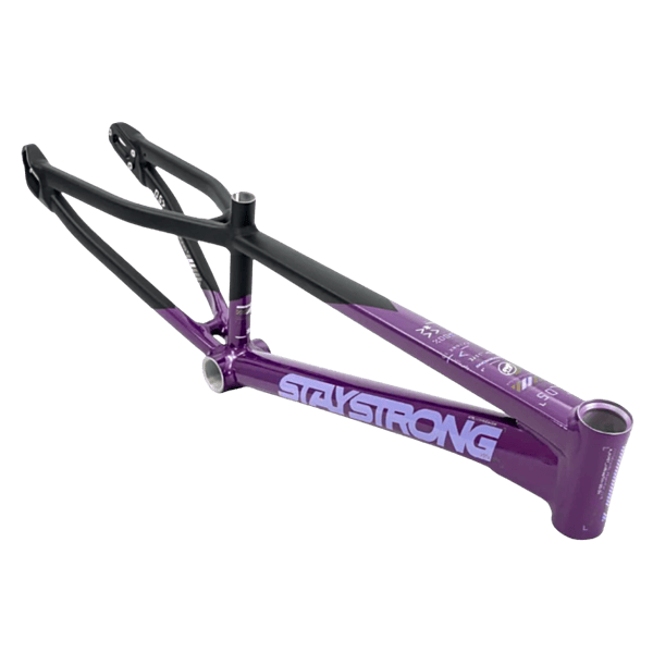 Stay Strong For Life V5 Disc Alloy BMX Race Frame - Purple/Black