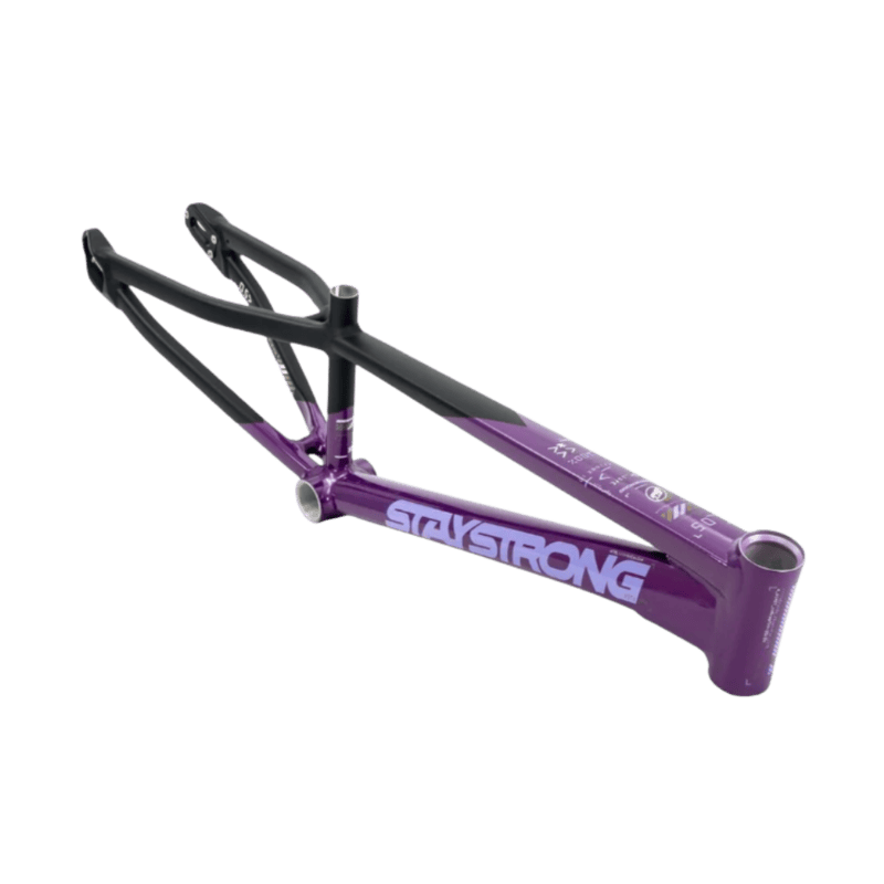 Stay Strong For Life V5 Disc Alloy BMX Race Frame - Purple/Black