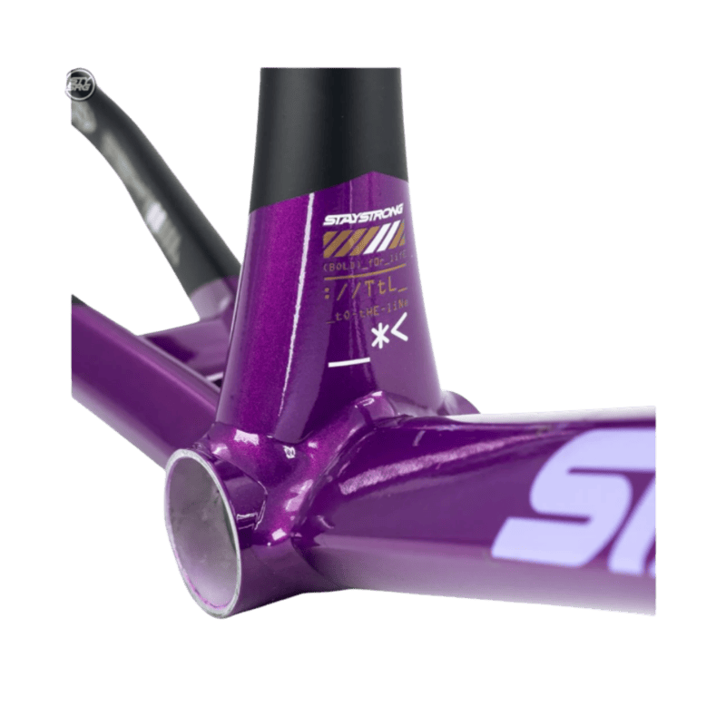Stay Strong For Life V5 Disc Alloy BMX Race Frame - Purple/Black