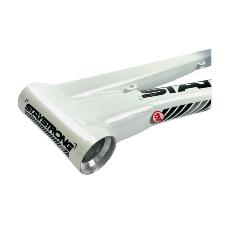 Stay Strong For Life V5 V-Brake Alloy BMX Race Frame - White/Black
