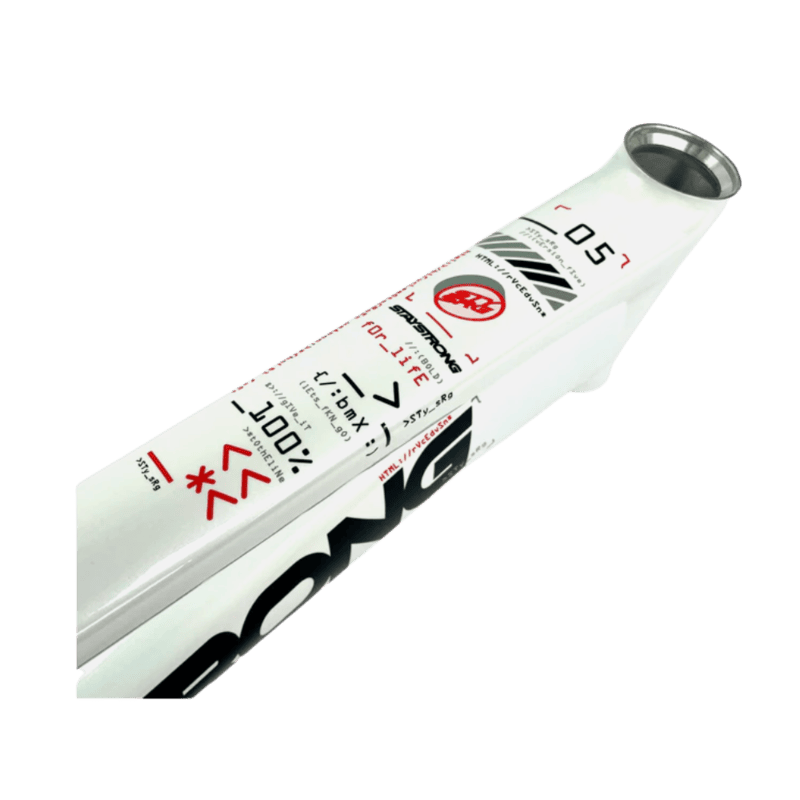 Stay Strong For Life V5 V-Brake Alloy BMX Race Frame - White/Black