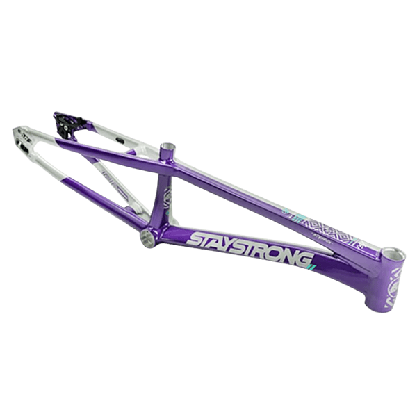 Stay Strong For Life V5.1 Disc Alloy BMX Race Frame - Purple/Silver