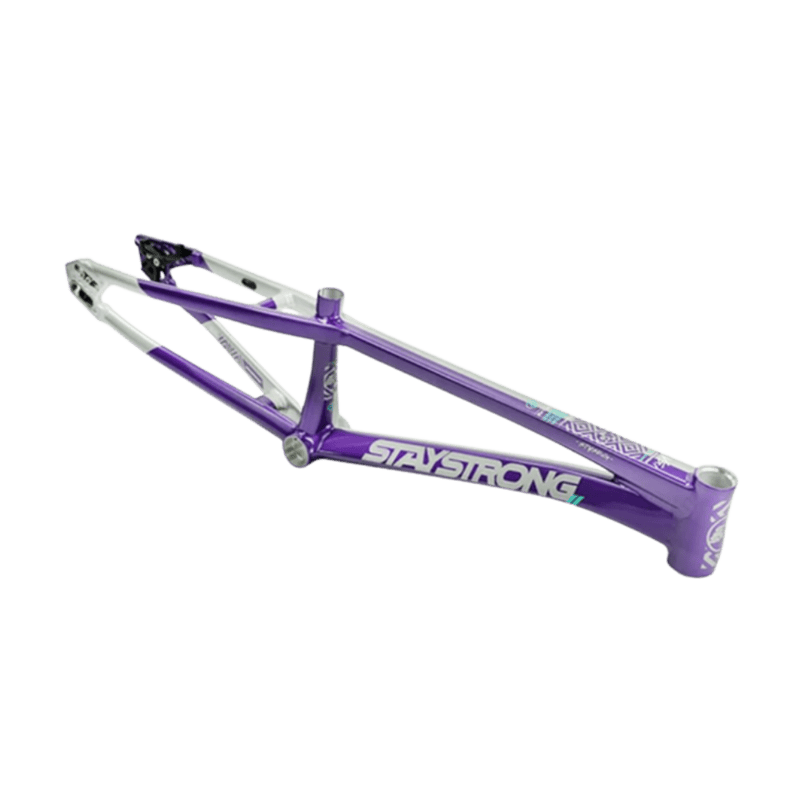 Stay Strong For Life V5.1 Disc Alloy BMX Race Frame - Purple/Silver