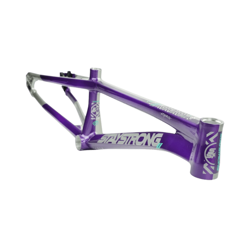 Stay Strong For Life V5.1 Disc Alloy BMX Race Frame - Purple/Silver