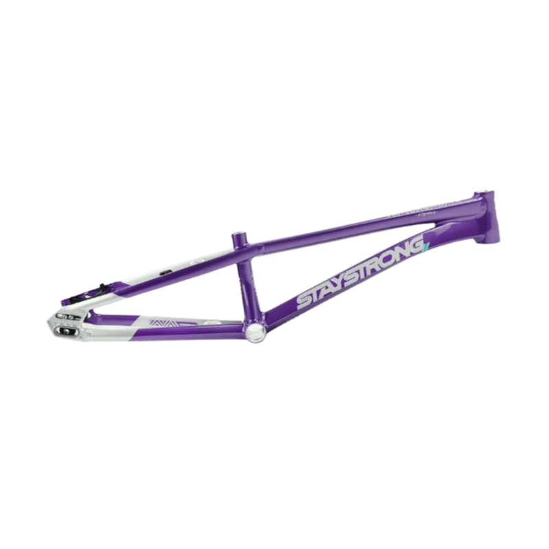 Stay Strong For Life V5.1 Disc Alloy BMX Race Frame - Purple/Silver