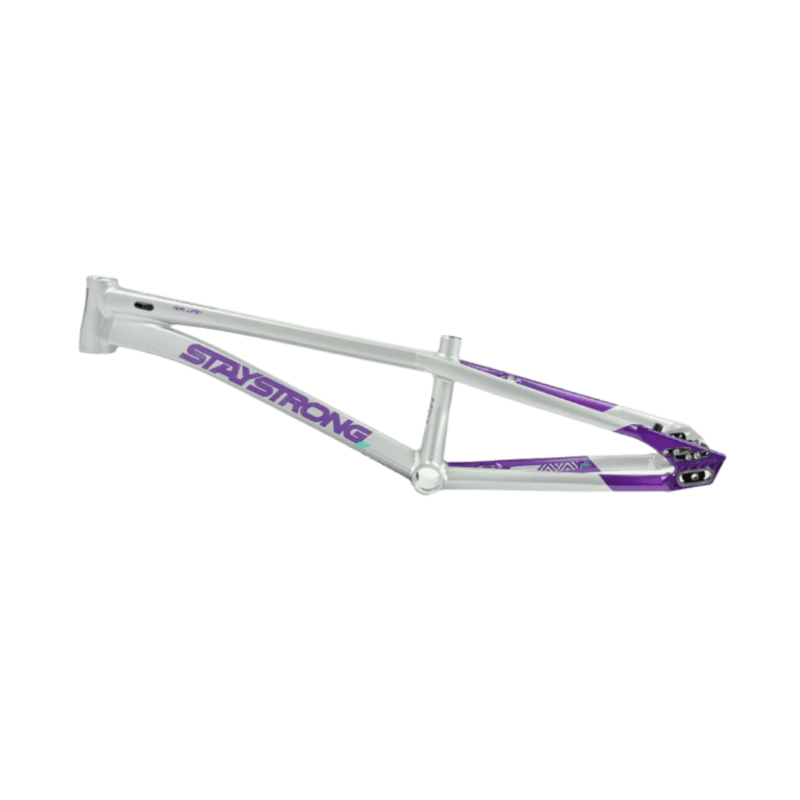 Stay Strong For Life V5.1 Disc Alloy BMX Race Frame - Purple/Silver