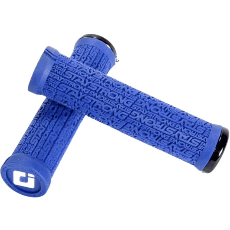 Stay Strong ODI Reactiv Flangeless Lock-On Grips - Blue