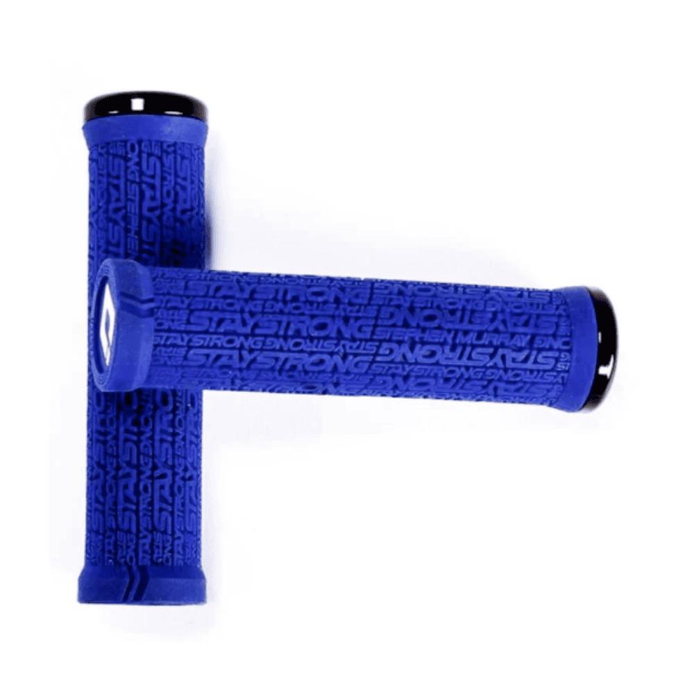 Stay Strong ODI Reactiv Flangeless Lock-On Grips - Blue