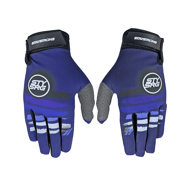 Stay Strong Paint BMX Race Gloves - Navy - Adult Sizes