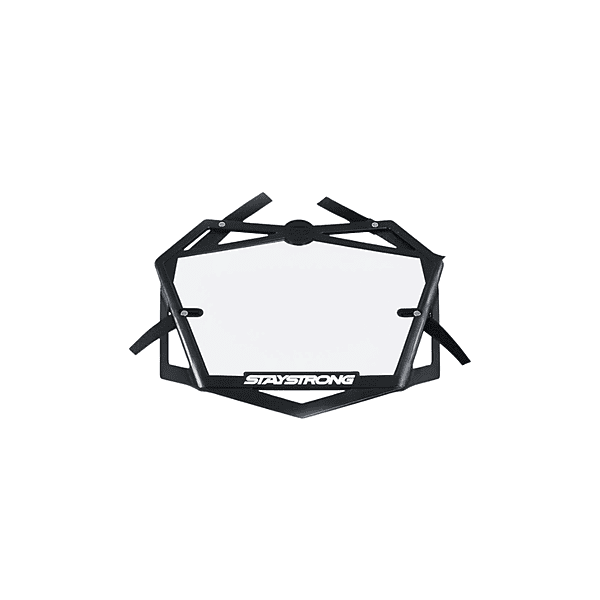 Stay Strong Primo 3D BMX Race Number Plate - Black