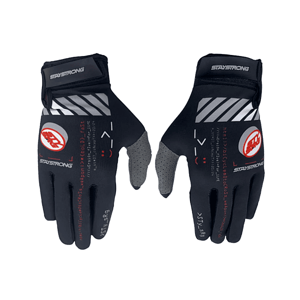 Stay Strong V5 BMX Race Gloves - Black - Adult Sizes