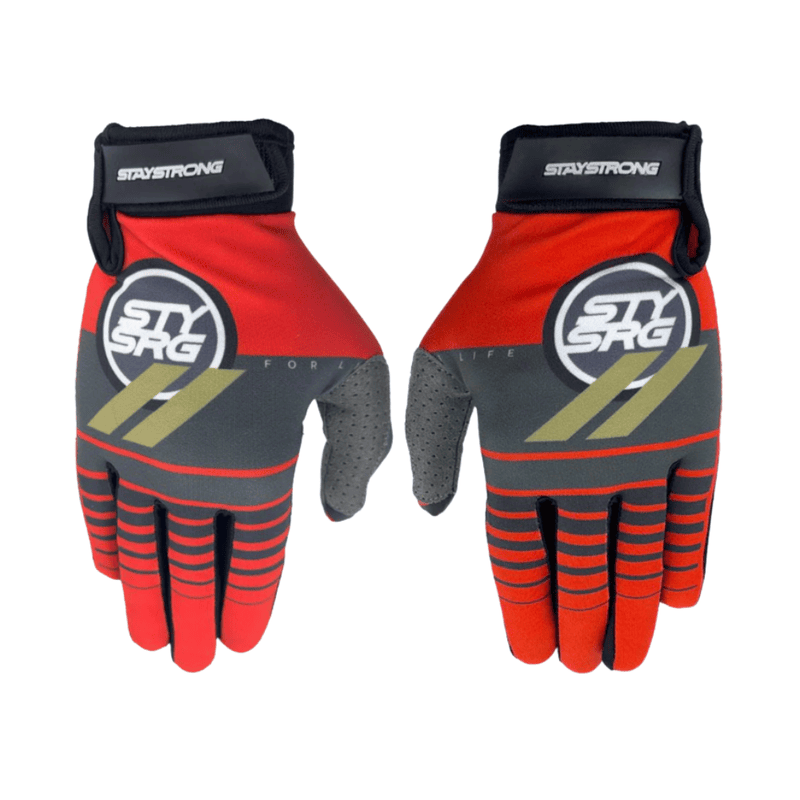Stay Strong for Life BMX Race Gloves - Red - Adult Sizes